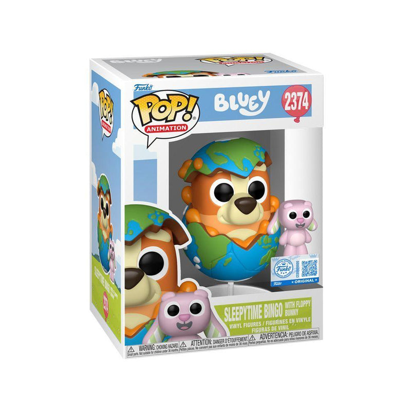 Bluey Sleepytime Bingo w/ Floppy Bunny US Exclusive Pop!