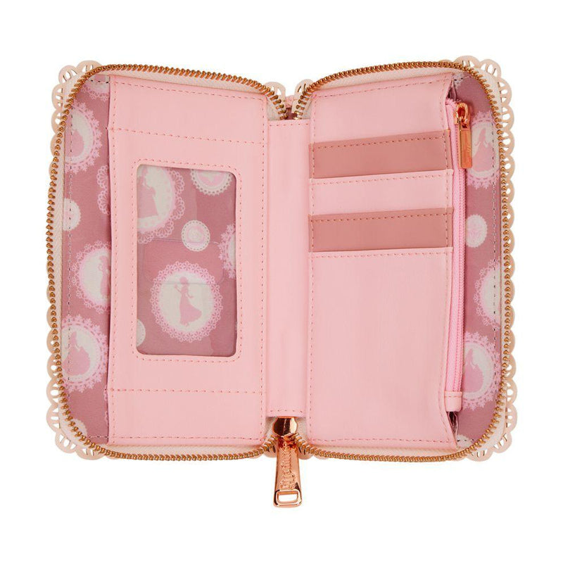 Disney Princess Floral Lace Zip Around Wallet