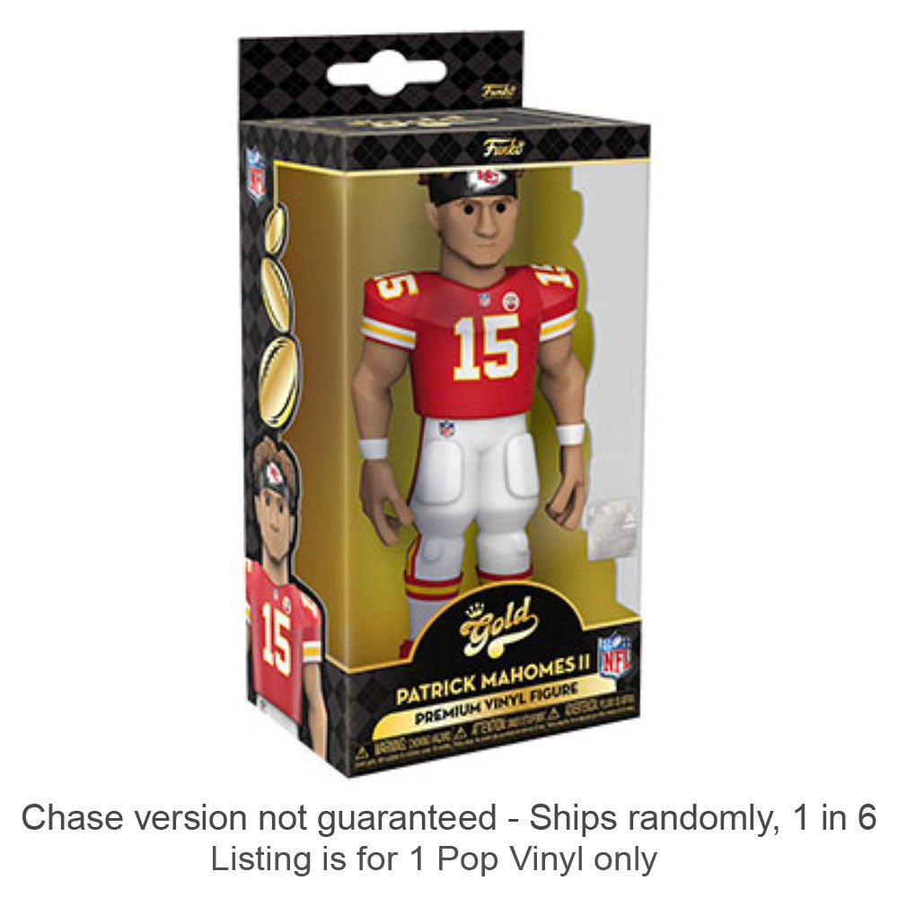 NFL Patrick Mahomes Vinyl Gold Chase wird 1 zu 6 ausgeliefert