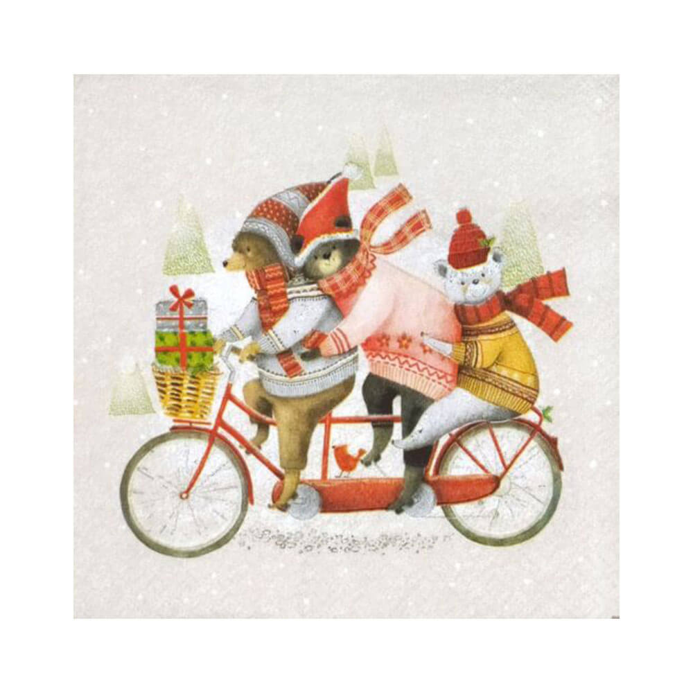 PAWクリスマスランチナプキン33cm(20pk)