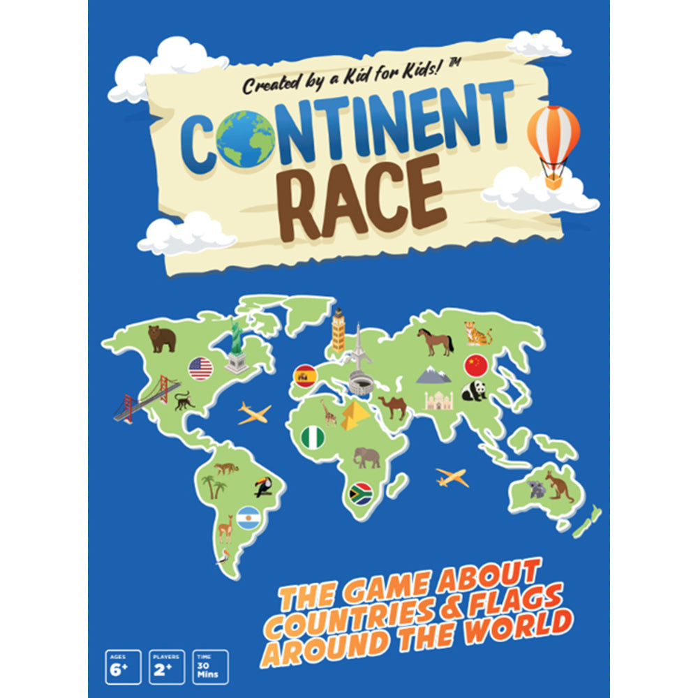 Continent Race Card Party Game