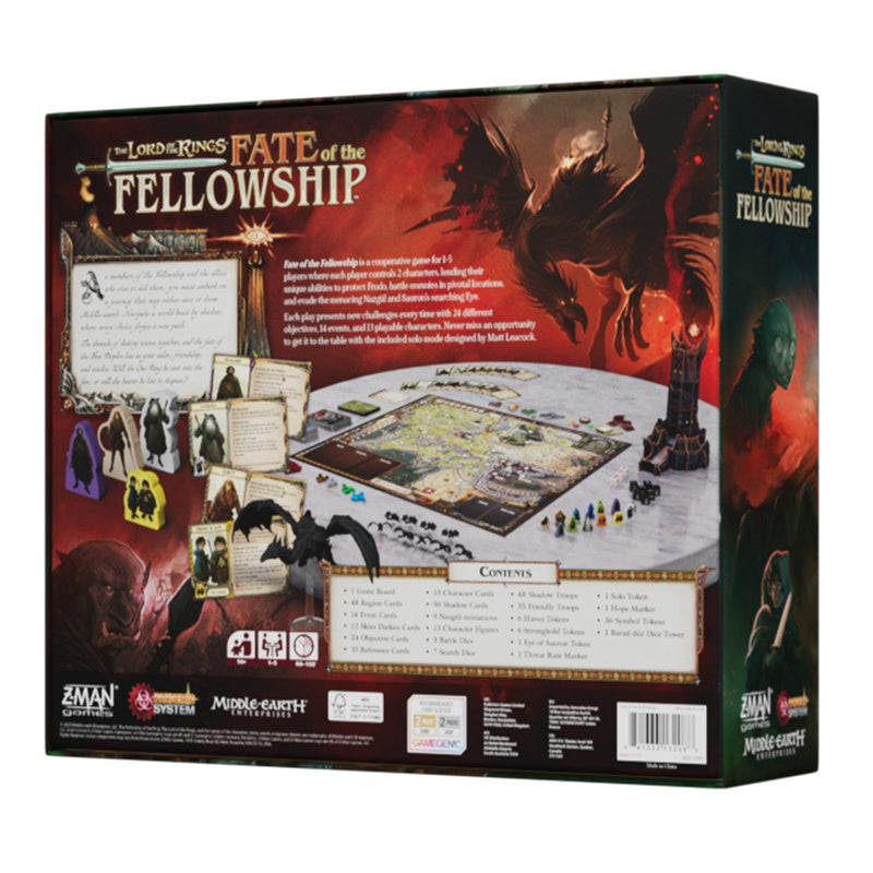 The Lord Rings Fate of the Fellowship a Pandemic System Game