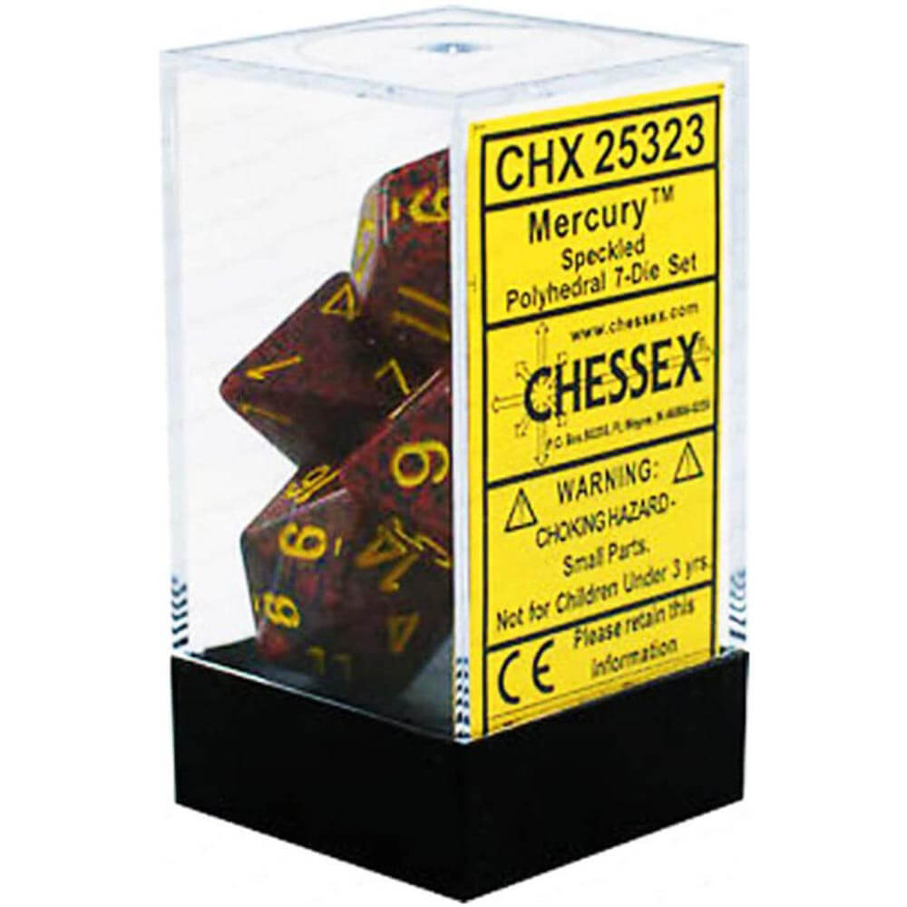 D7 Würfelset, gesprenkeltes Poly (7 Würfel)