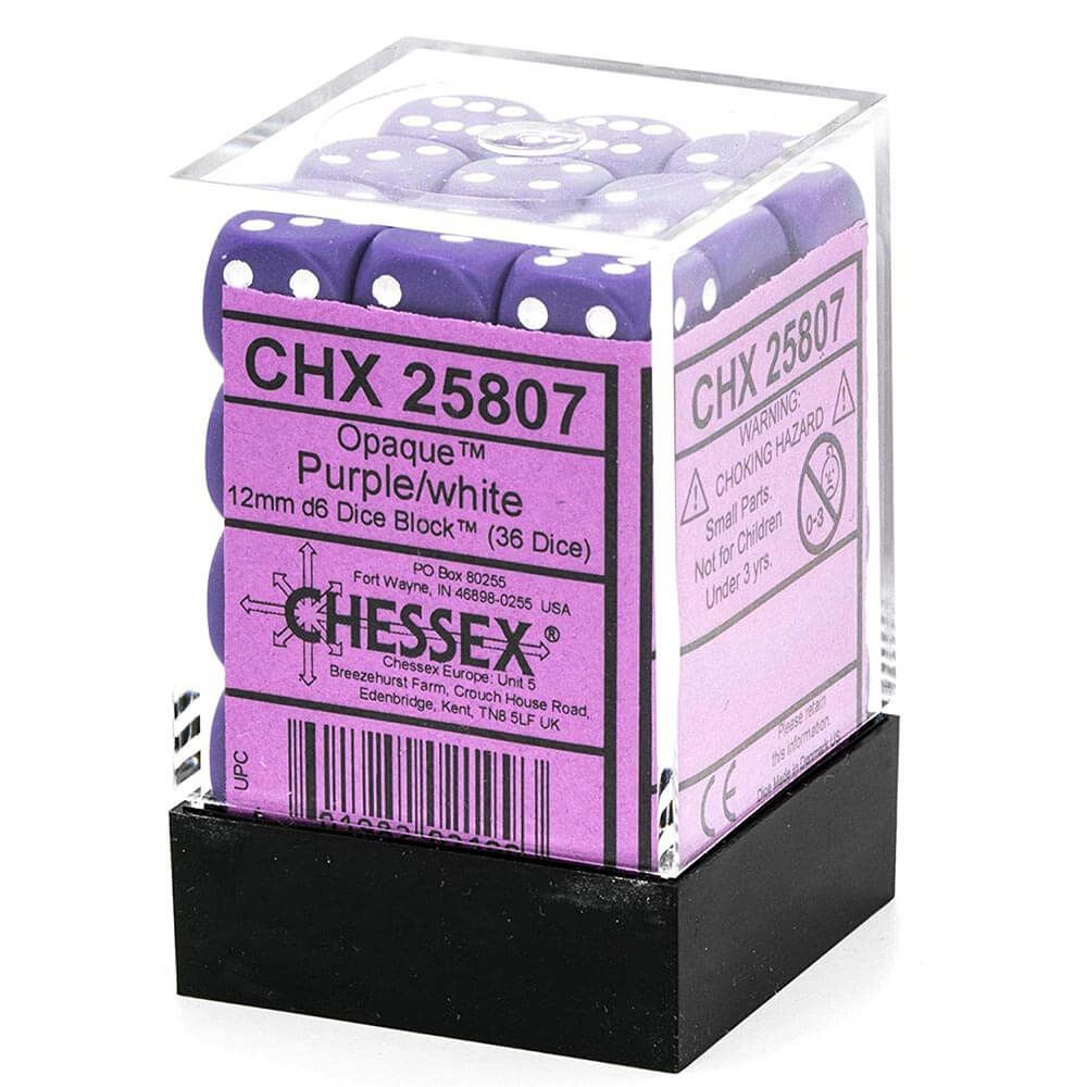 D6ダイス不透明12mm(36個のサイコロ)