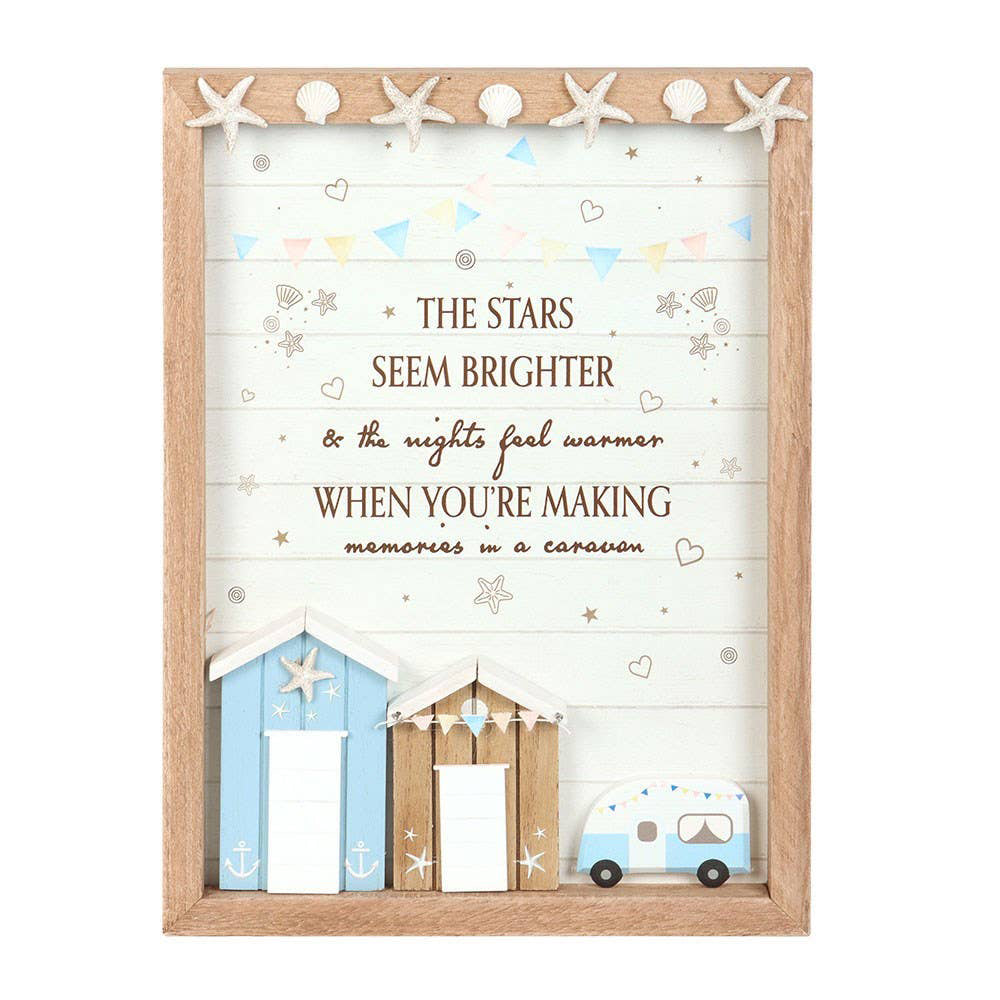 The Stars Seem Brighter 3D Shell Caravan Plaque