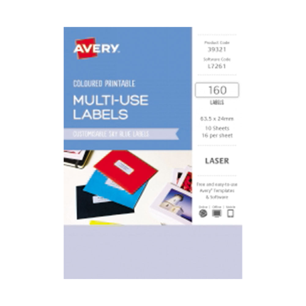 エイブリー長方形レーザーラベル160pcs(64x24mm)