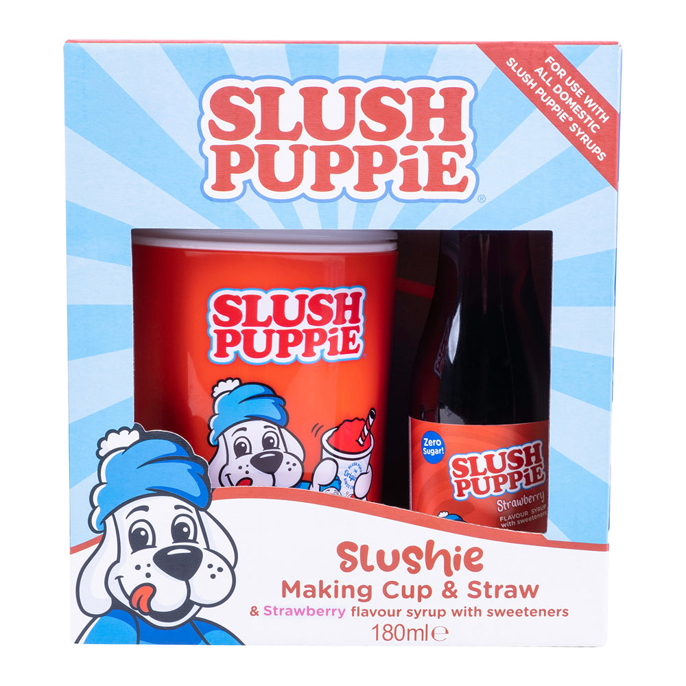 Slush Puppie Making Cup & Syrup Set (Strawberry)