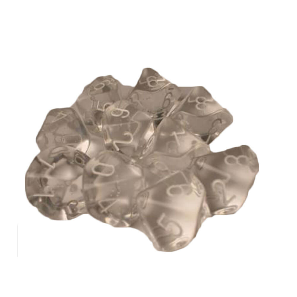 Chessex D10 Polyedrisches 10-teiliges durchscheinendes Set