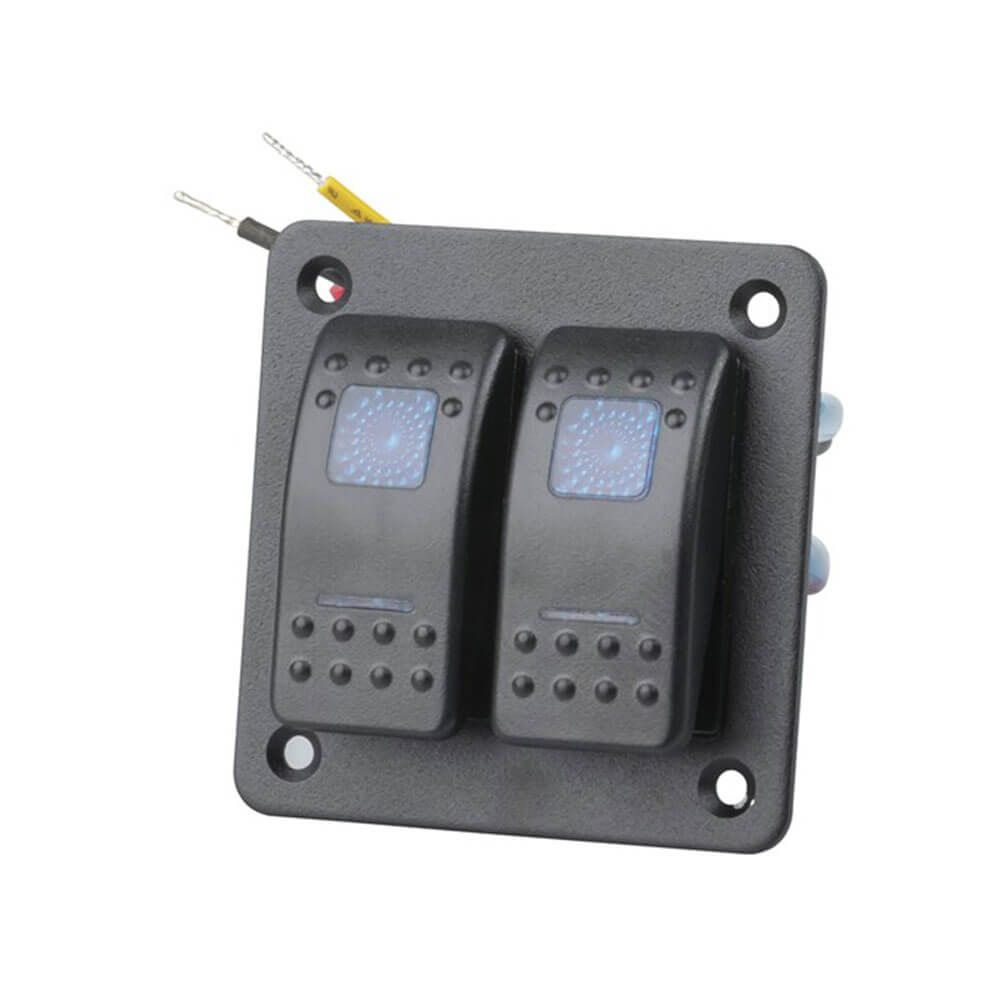 照らされたロッカースイッチパネル(青LED)