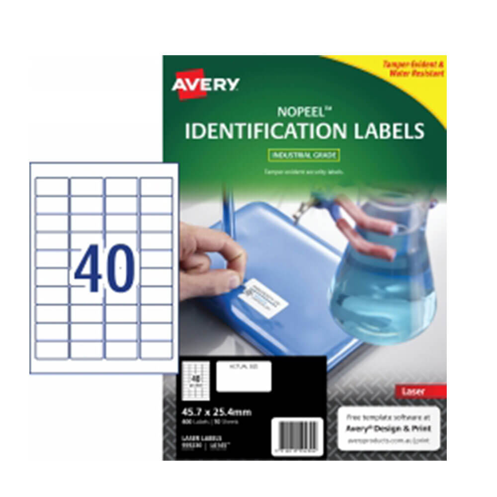 Avery Nopeel Extra Strong Etikett, 10 Stück