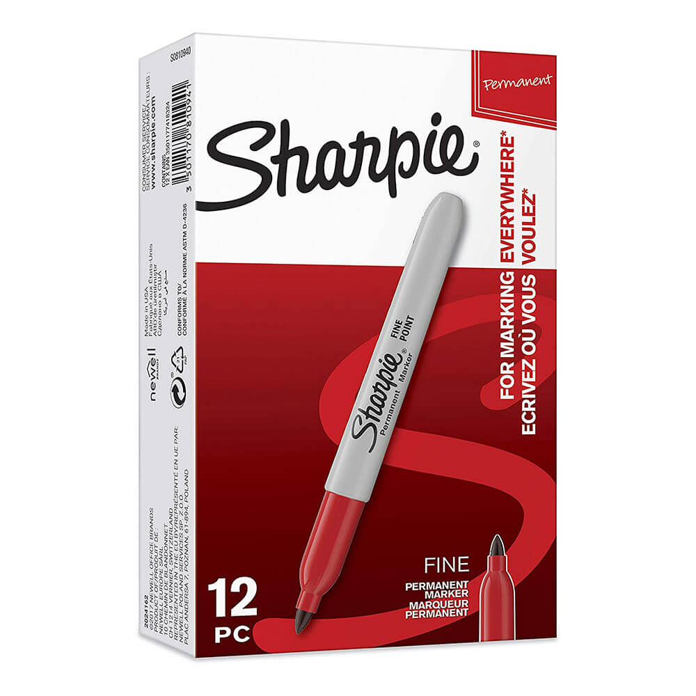Sharpie Permanent-Feinmarker, 1,0 mm (12 Stück)