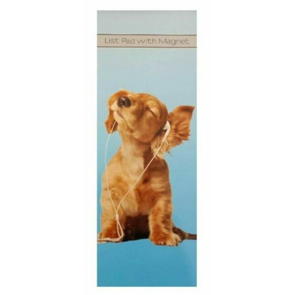 Ozcorp Musical Puppy Lined List Pad with Magnet