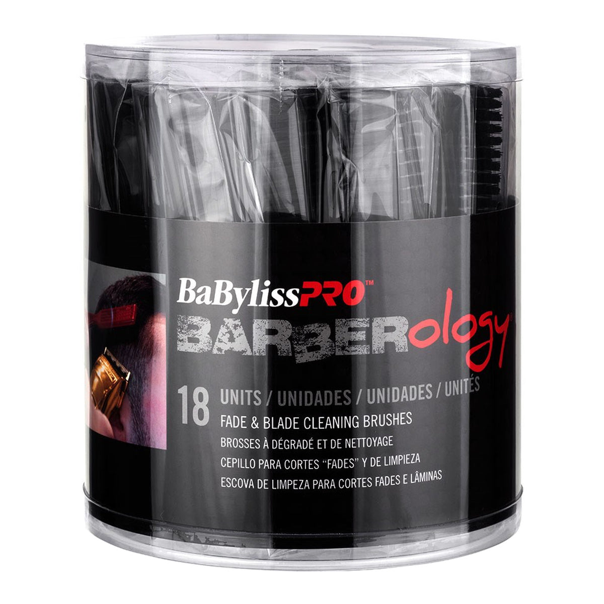 BaBylissPRO Fade and Blade Cleaning Brushes 18pc