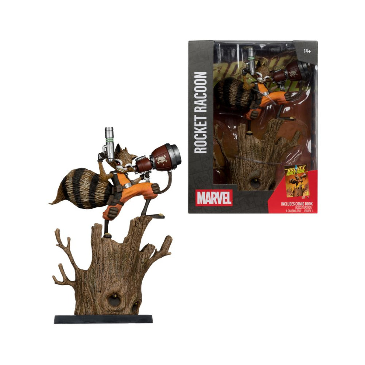 Rocket Raccoon w/ Comic Chasing Tale #1 1:6 Figure