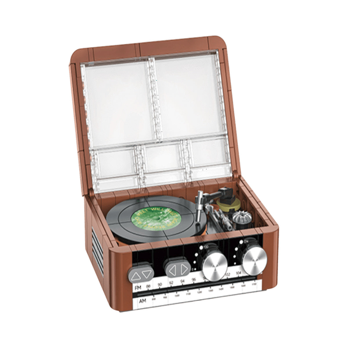 JAKI Retro Turntable Plastic Brick Model Kit