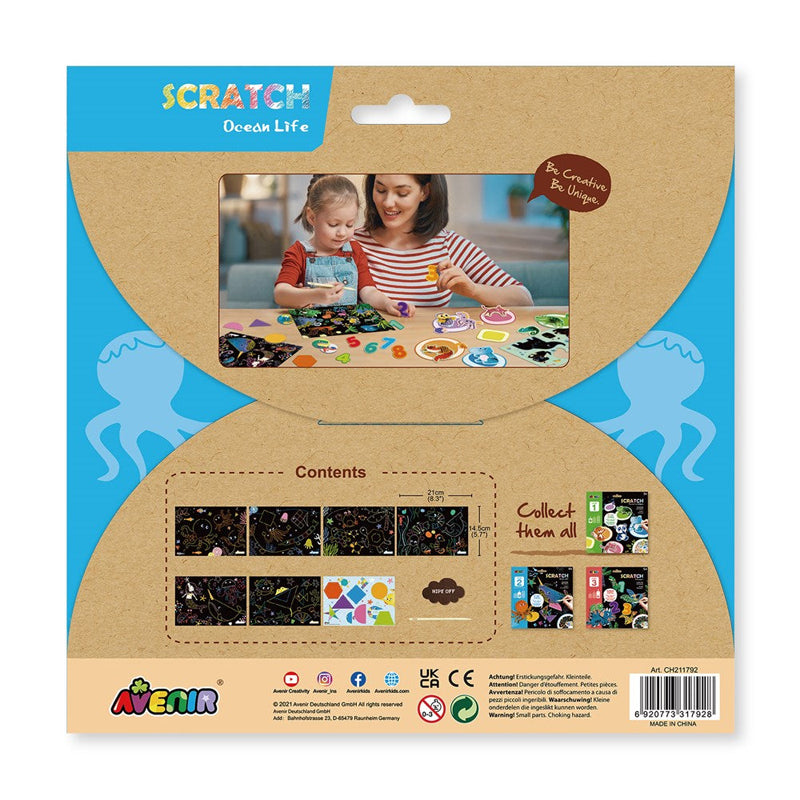 Avenir Ocean Life Scratch Art Kit