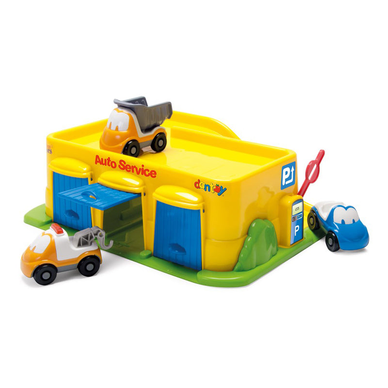 Dantoy Classic FunCars Garage and 3 cars