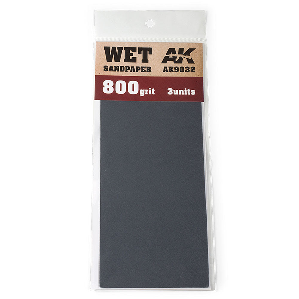 AK Interactive Wet Sandpaper 3pcs