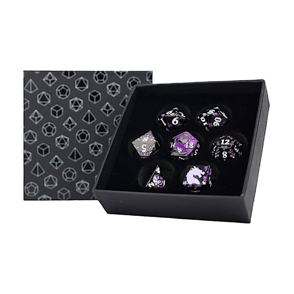 LPG Inscripted Dragon RPG Dice Set