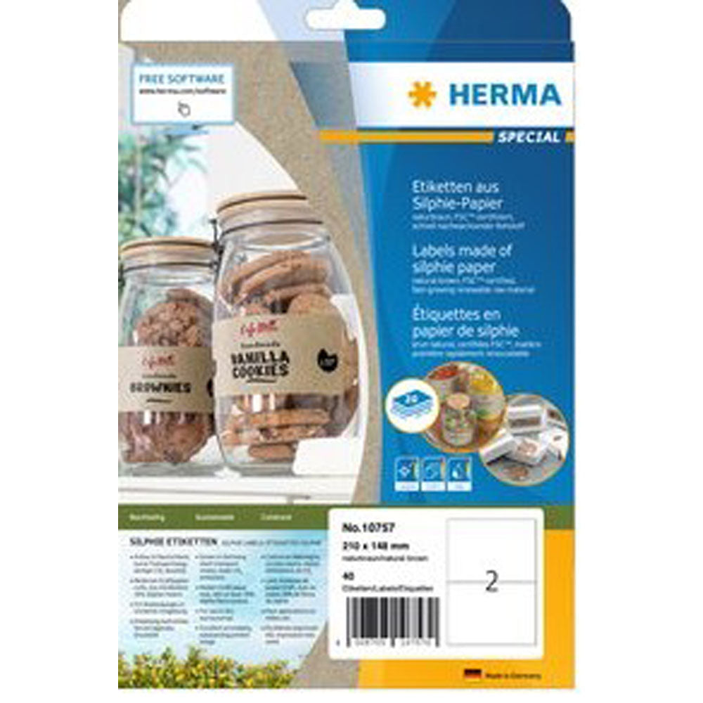 HERMA SILPHIE PAPPER LIKEL A4 20 st (Natural)