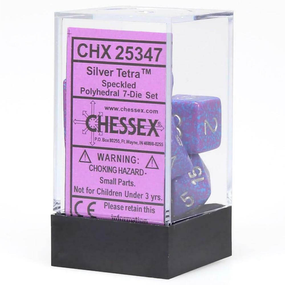  D7 Würfelset, gesprenkeltes Poly (7 Würfel)